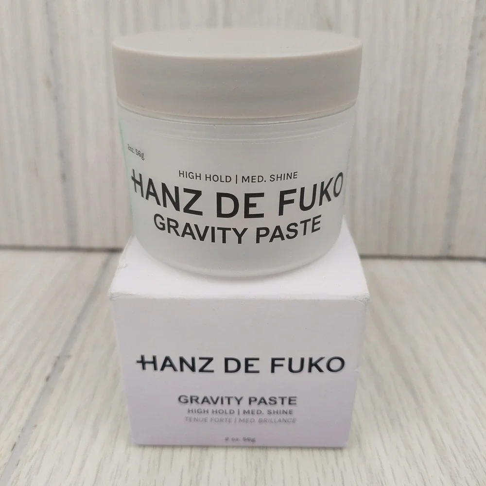 Hanz de Fuko Gravity Paste Mens 2oz White High Hold Medium Shine Styling Cream